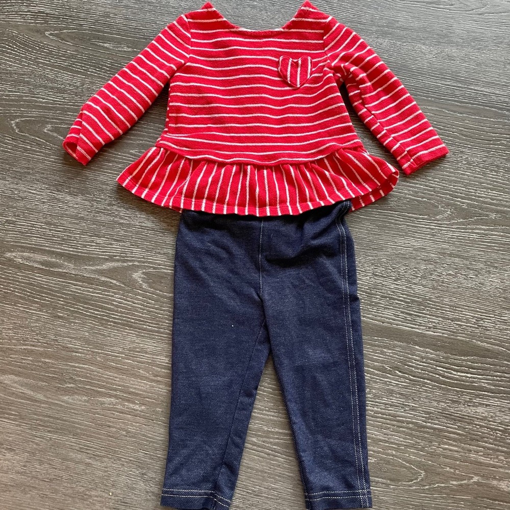 18M Red and white and blue outfit